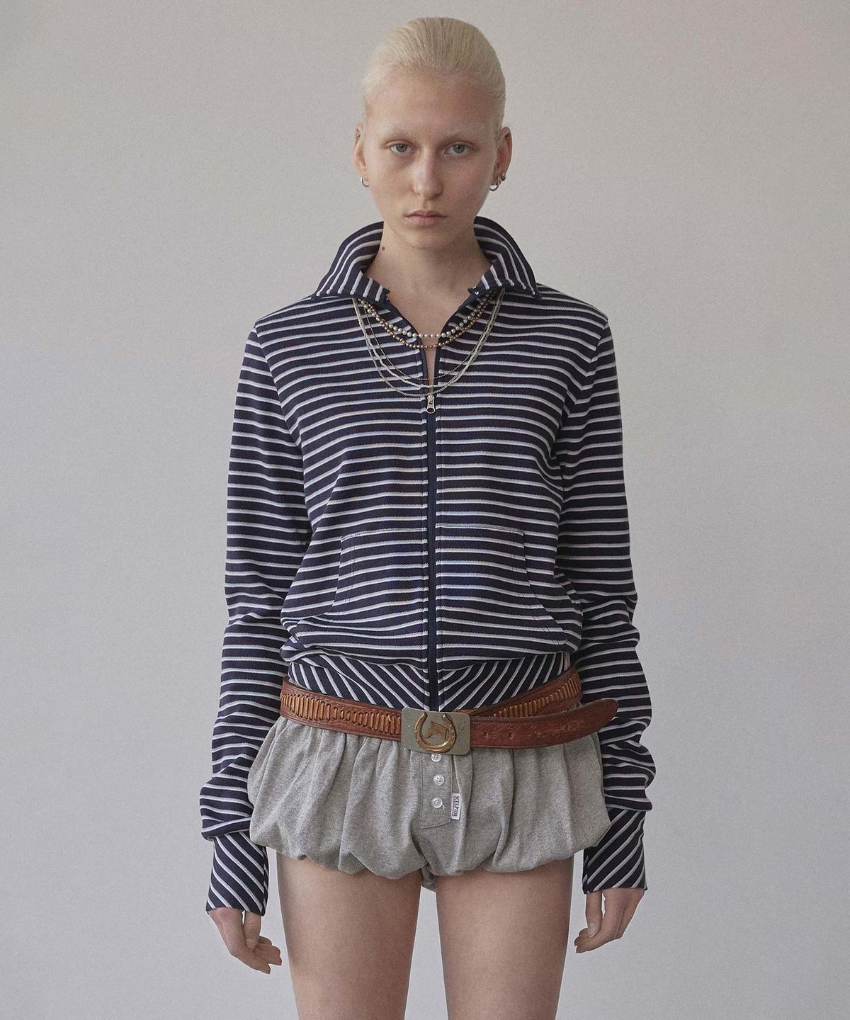 스컬프터(SCULPTOR) Striped Track Jacket Navy