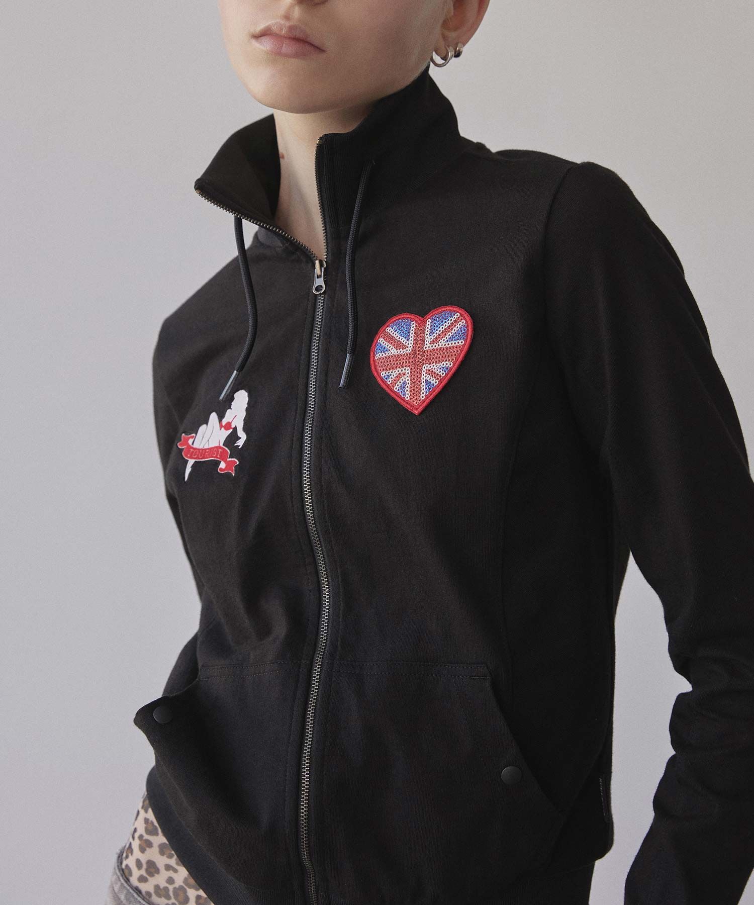 人気商品ランキング MUSINSA | SCULPTOR Flag Track Zip-Up Black ジャケット・アウター
