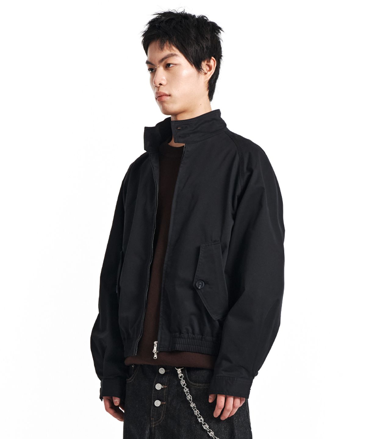 기철(KICHUL) Herrington crop jacket (black)