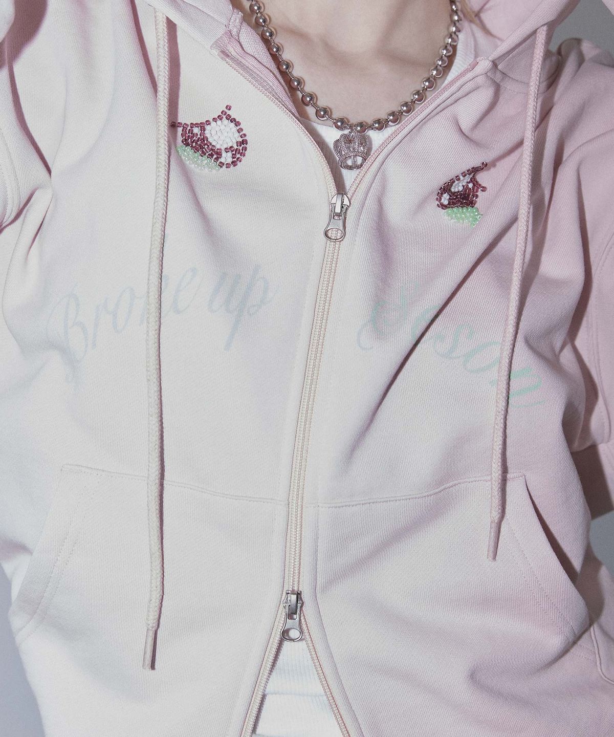 스컬프터(SCULPTOR) My Go To Hoodie Zip-Up Baby Pink