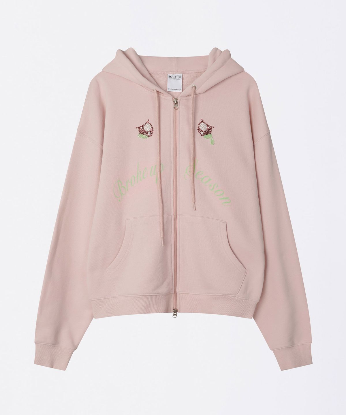 스컬프터(SCULPTOR) My Go To Hoodie Zip-Up Baby Pink