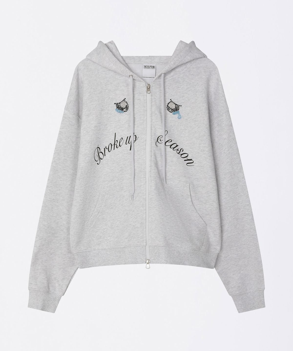 스컬프터(SCULPTOR) My Go To Hoodie Zip-Up White Melange