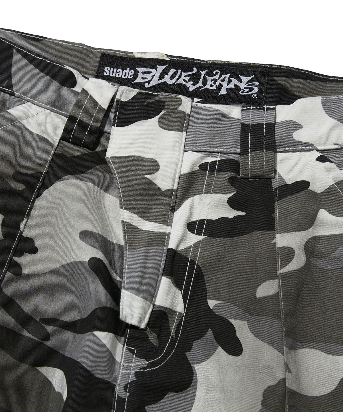 스웨이드(SUADE) WIDE CARGO SHORTS [WHITE CAMO]
