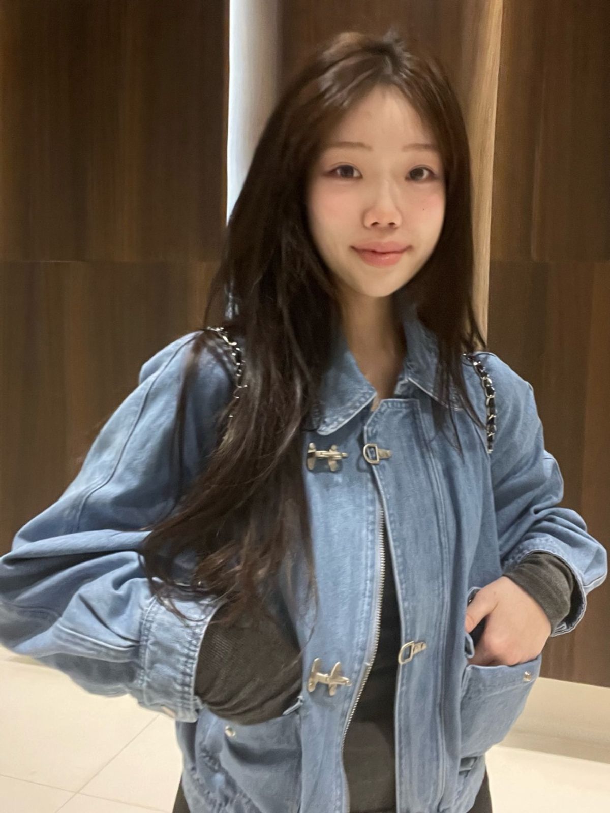 르니나(LENINA) CELIE denim bomber jacket_BLUE