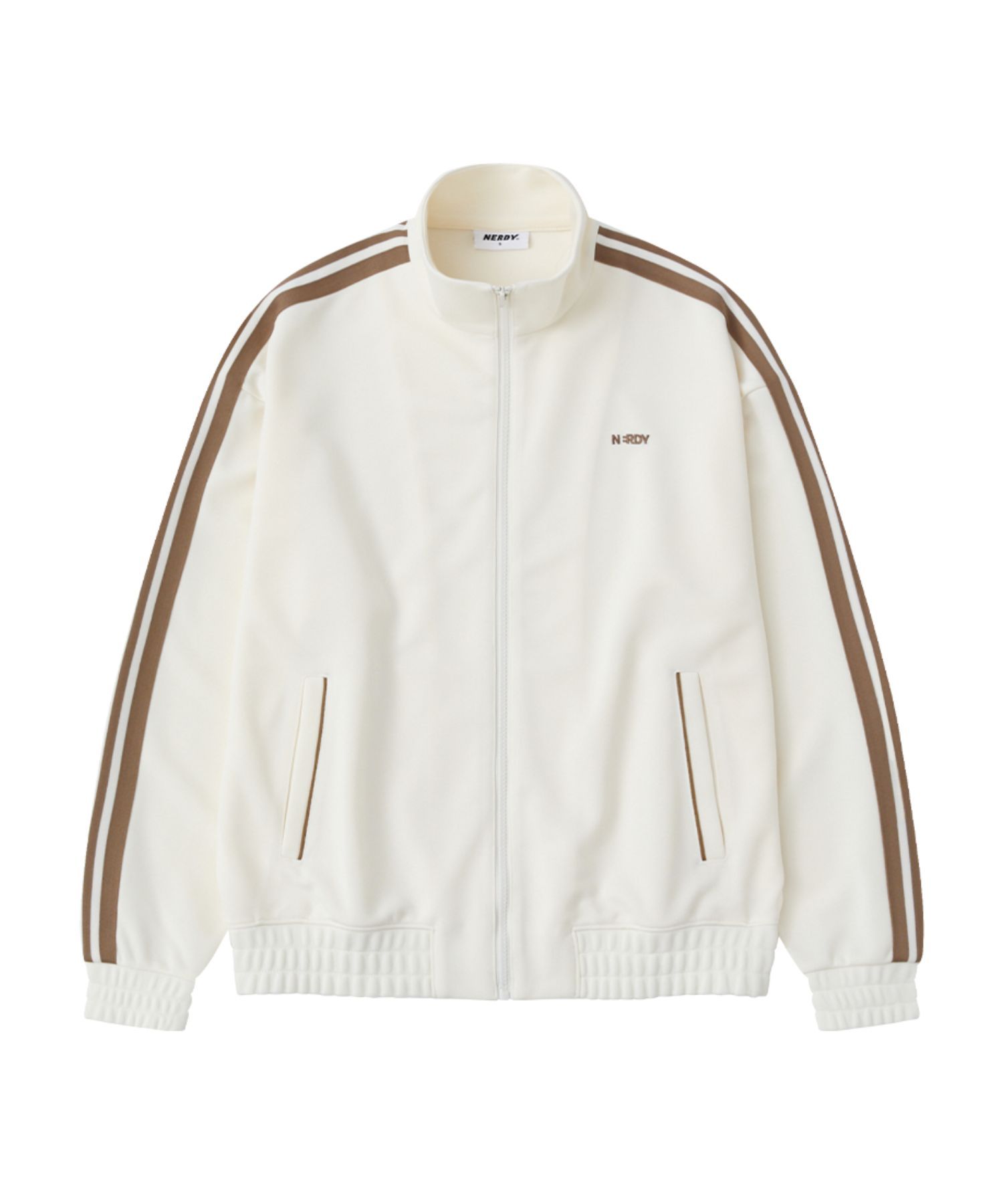 [25SS新]★NERDY★Jacquard Tape Track Set★トラックセット★ MUSINSA | NERDY Jacquard Tape Track Top (Black/Ivory)