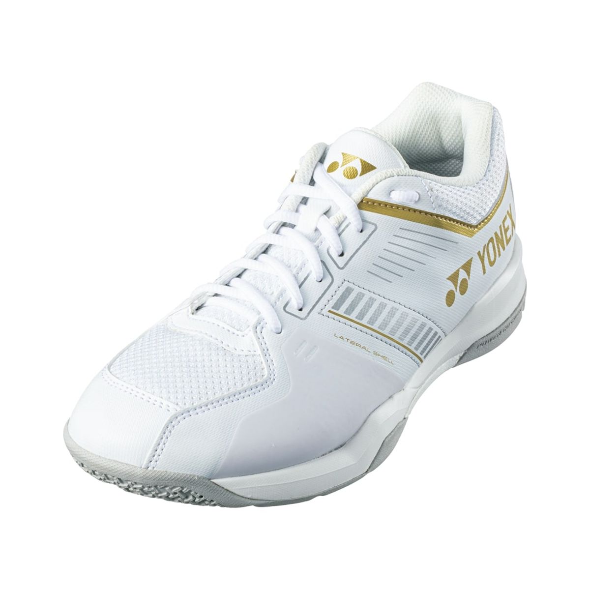 요넥스(YONEX) SHB-SF1WEX (스트라이더 플로우 와이드) (2024) 남녀공용 배드민턴화 네이비/화이트/화이트골드