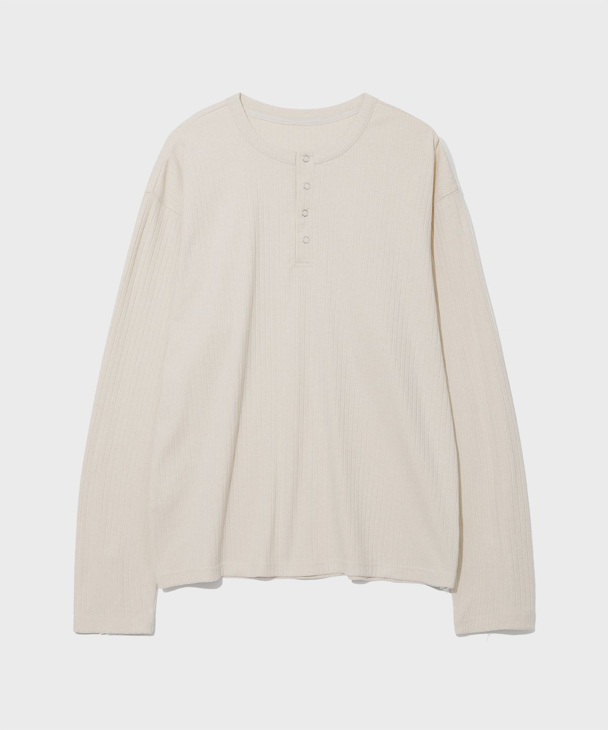 세컨모놀로그(SECONDMONO) 골지 헨리니티 롱 슬리브 [BEIGE]_SETS044BEIGE