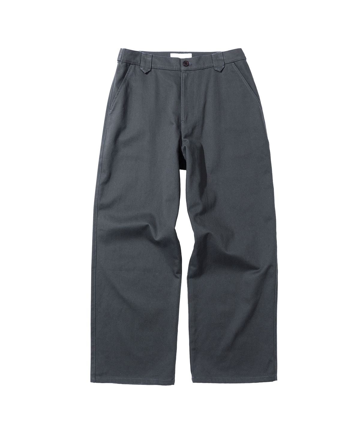 세컨모놀로그(SECONDMONO) Semi Wide Twill Cotton Chino Pants [CHARCOAL]_SEPT051CHARCOAL
