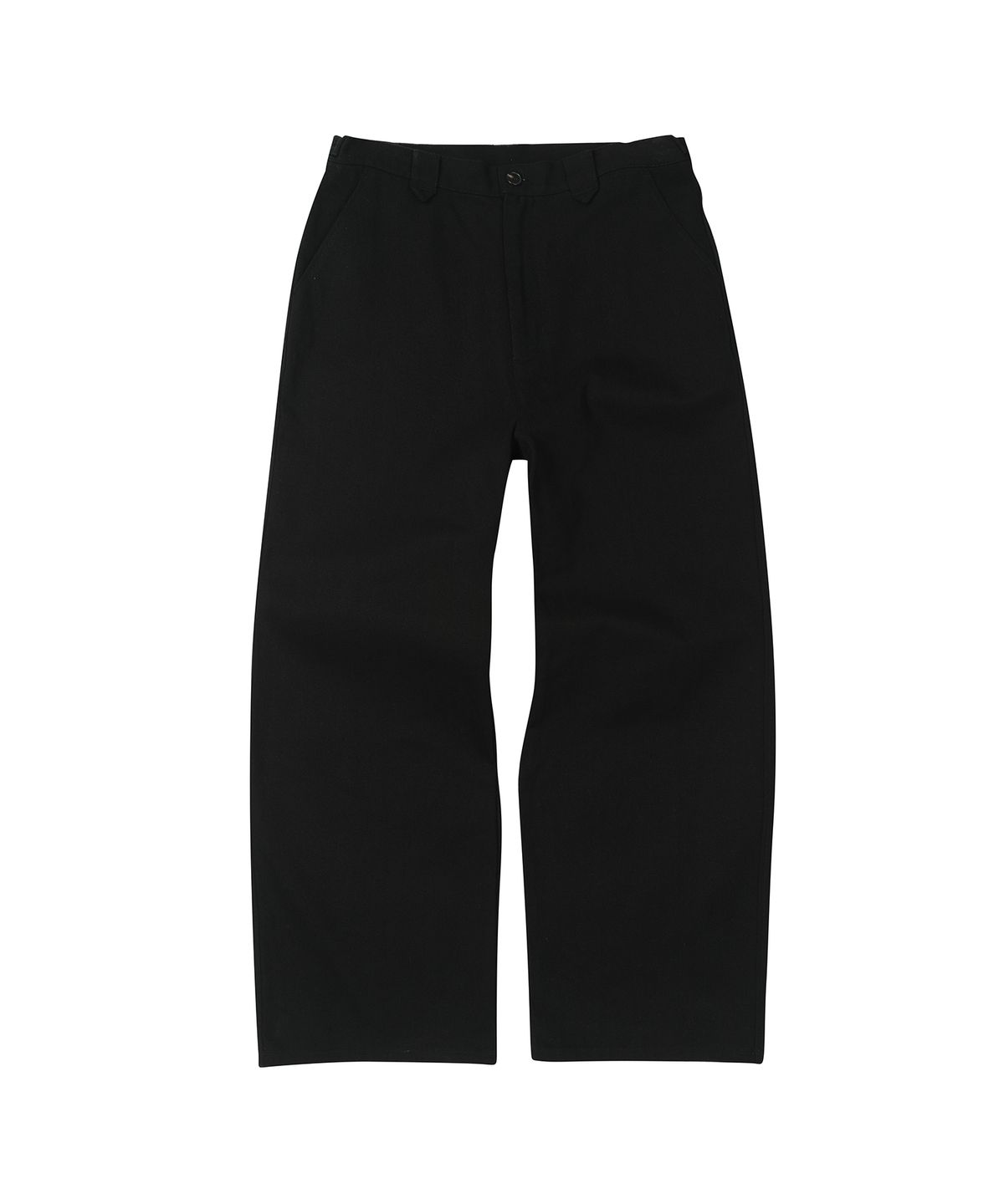 세컨모놀로그(SECONDMONO) Semi Wide Twill Cotton Chino Pants [BLACK]_SEPT051BLACK