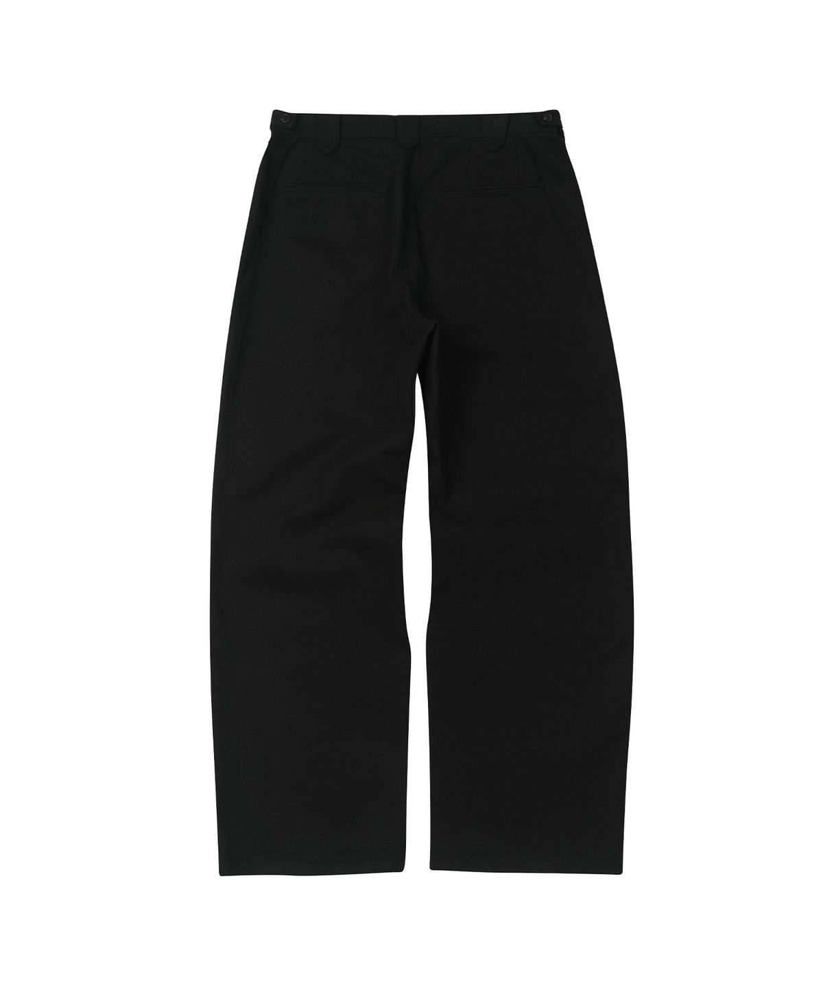세컨모놀로그(SECONDMONO) Semi Wide Twill Cotton Chino Pants [BLACK]_SEPT051BLACK