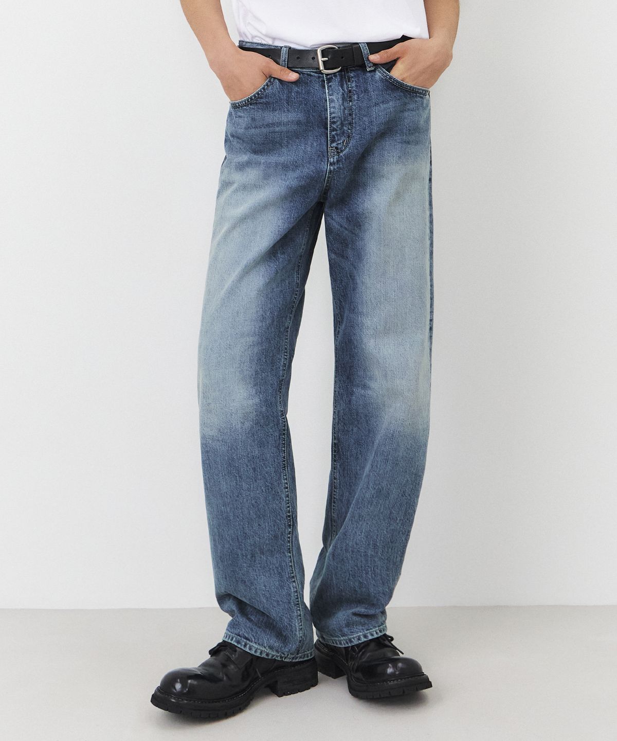 브랜디드(BRANDED) 51082 CONE FROSTVEIL JEANS [WIDE STRAIGHT]