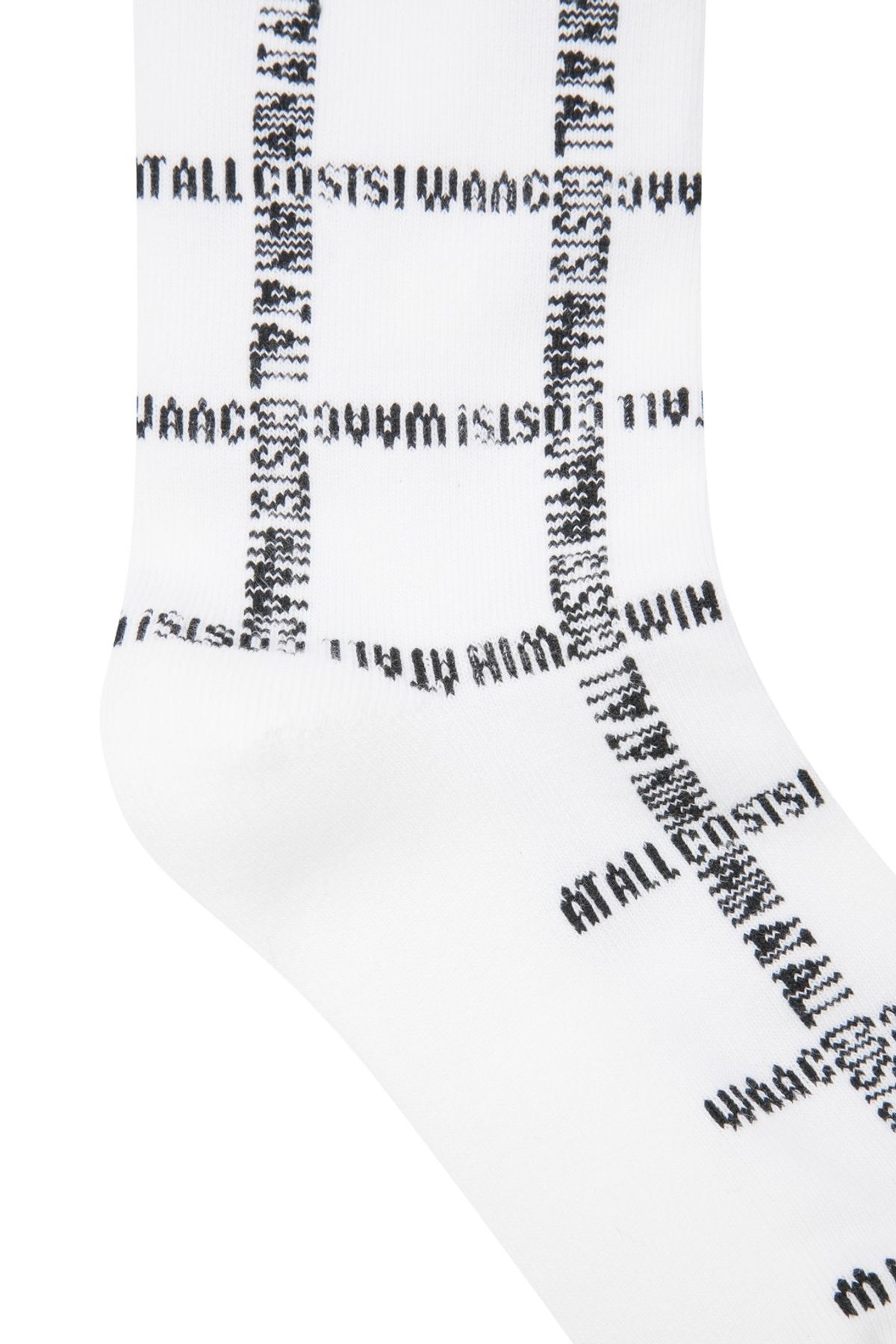 왁(WAAC) Women Slogan Pattern Socks_WGLCX25213WHX