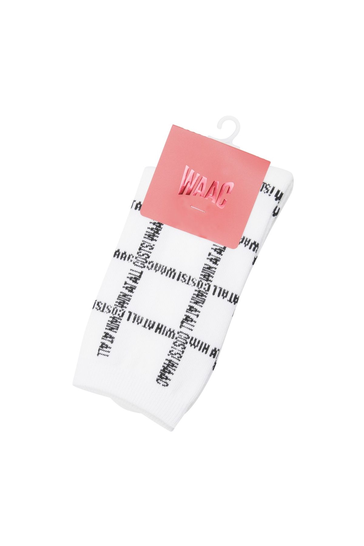 왁(WAAC) Women Slogan Pattern Socks_WGLCX25213WHX