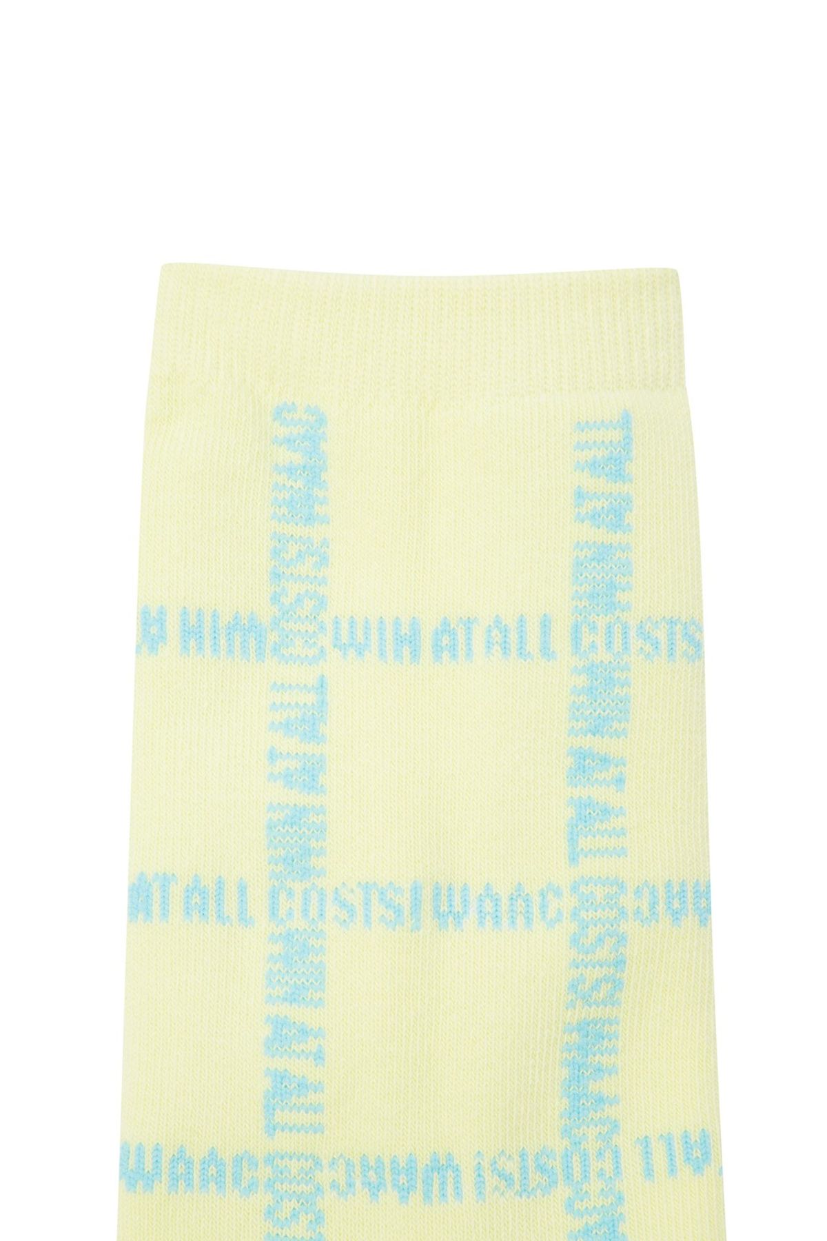 왁(WAAC) Women Slogan Pattern Socks_WGLCX25213YEX