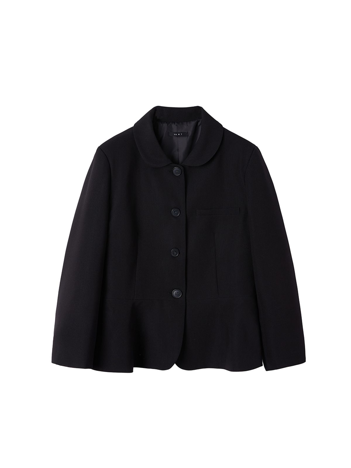 바니쉬먼트(VANISHMENT) Round collar flare jacket_black