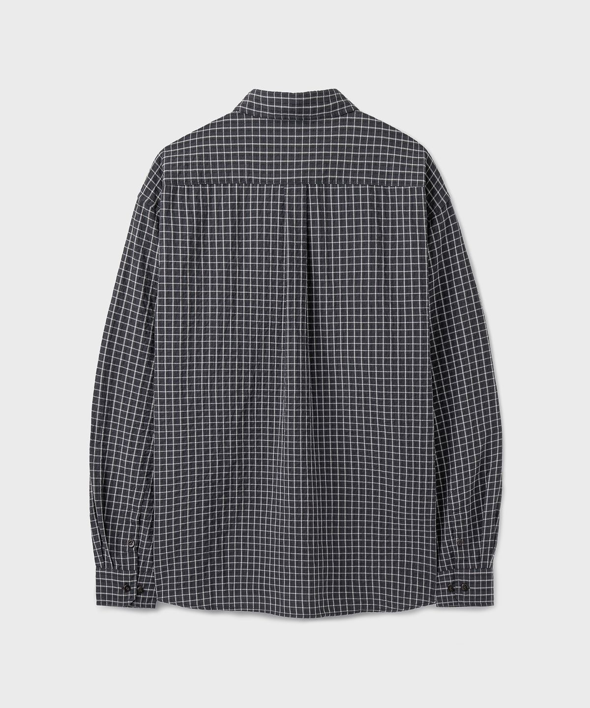 브랜디드(BRANDED) SHEER CHECK SHIRT [BLACK]
