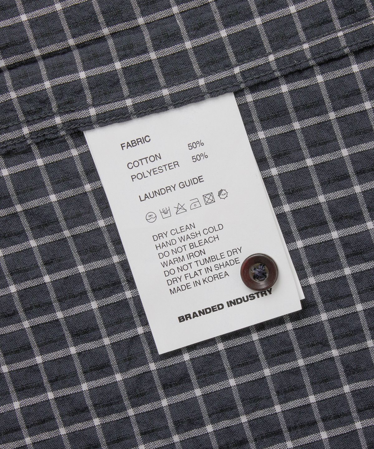 브랜디드(BRANDED) SHEER CHECK SHIRT [BLACK]