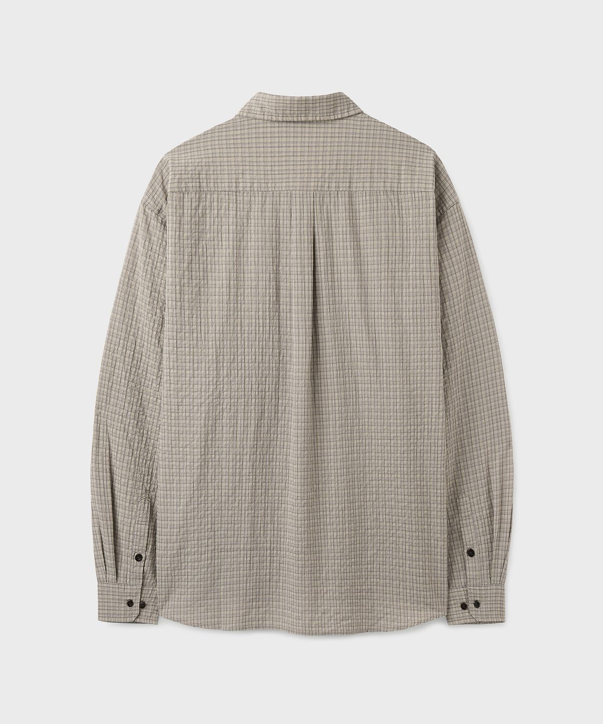 브랜디드(BRANDED) SHEER CHECK SHIRT [BEIGE]