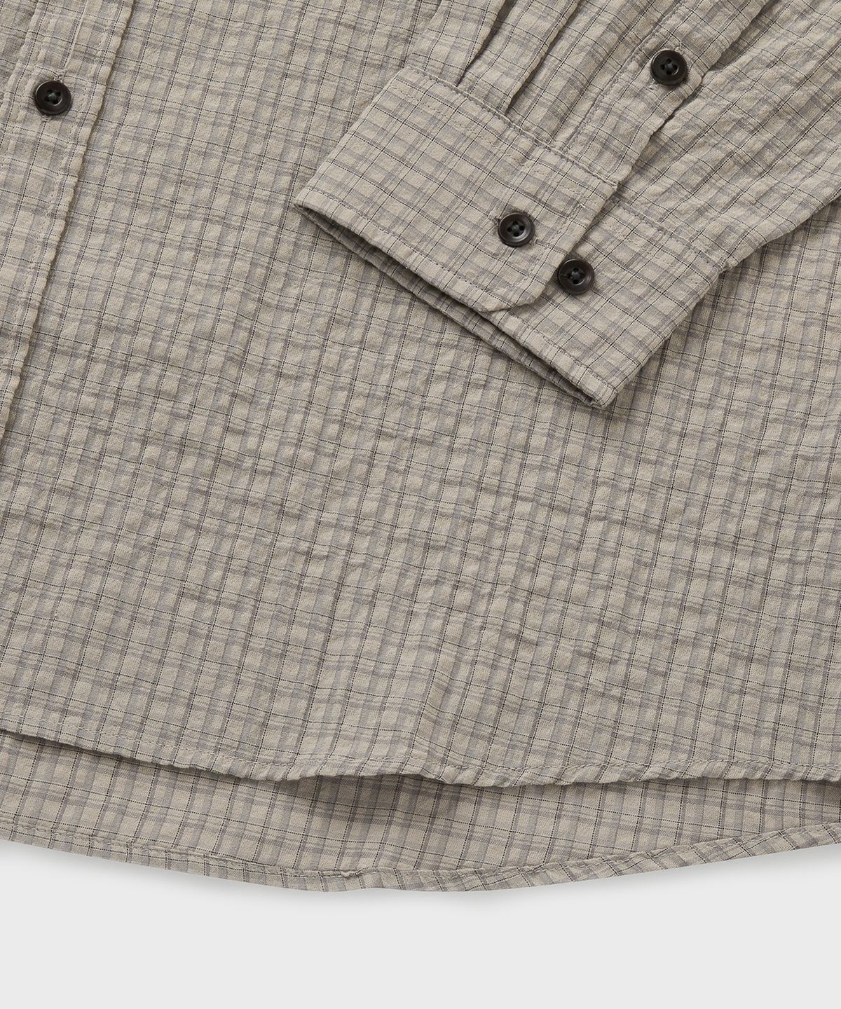 브랜디드(BRANDED) SHEER CHECK SHIRT [BEIGE]