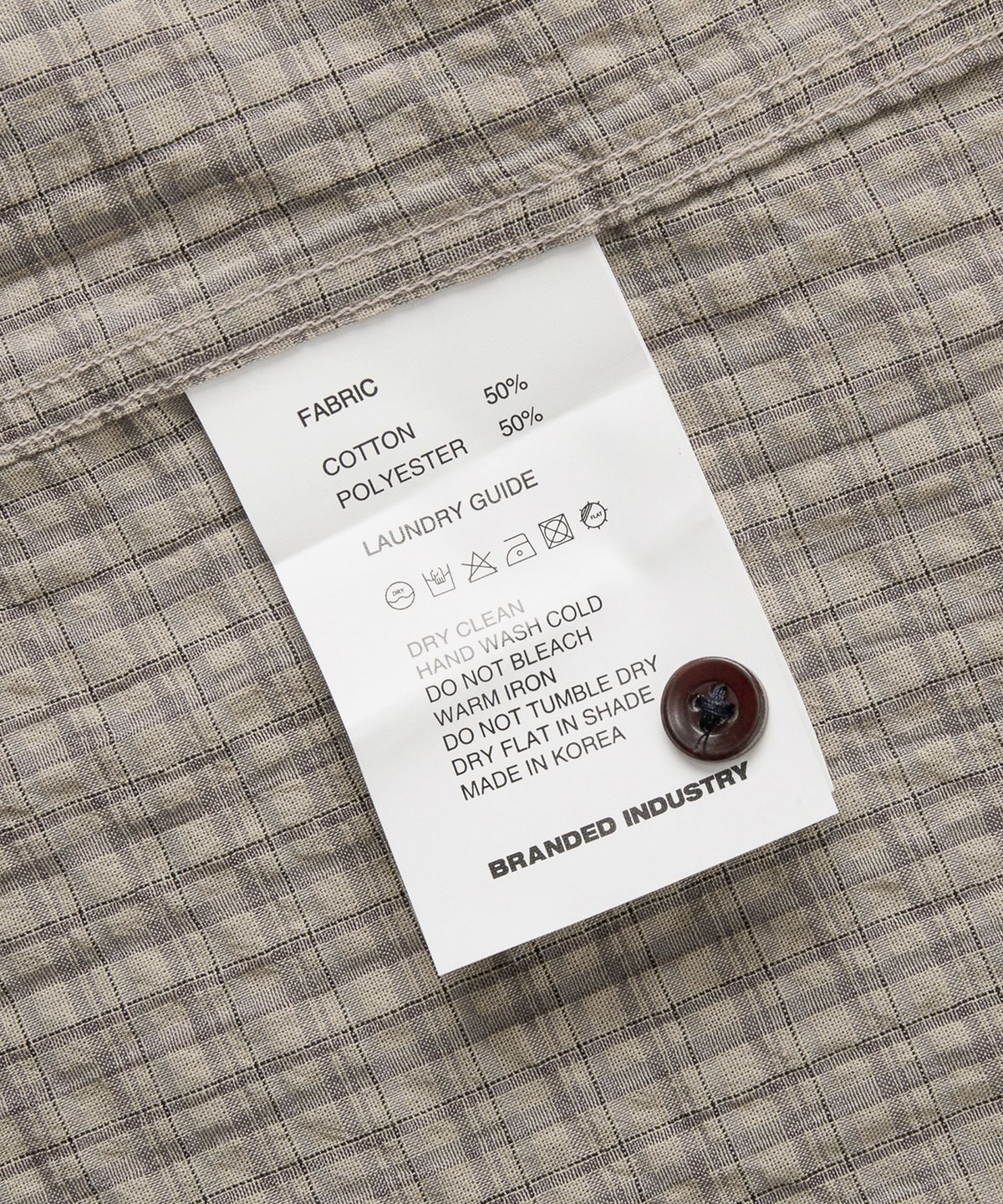 브랜디드(BRANDED) SHEER CHECK SHIRT [BEIGE]