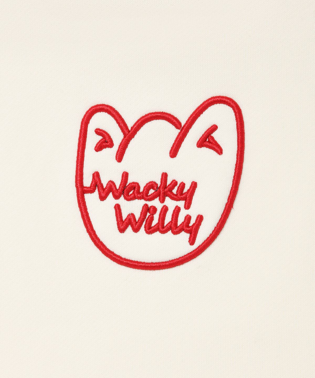 와키윌리(WACKY WILLY) 우먼스 배색 크롭 후디 크림