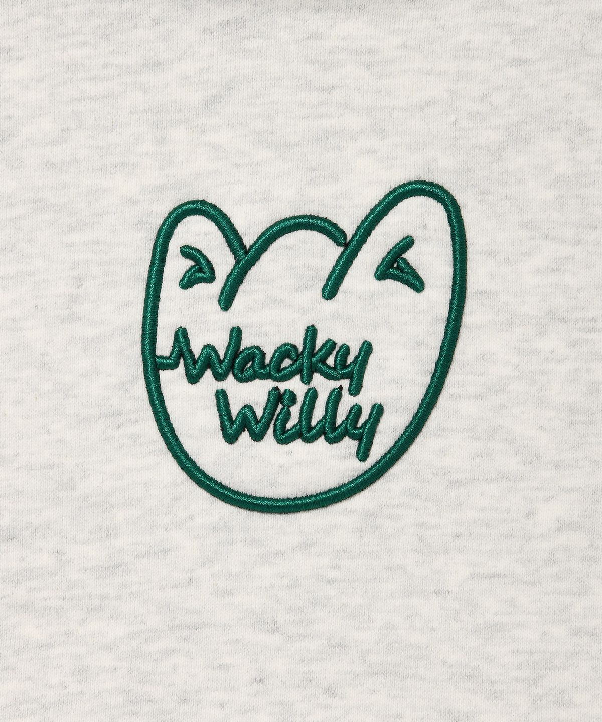 와키윌리(WACKY WILLY) 우먼스 배색 크롭 후디 오트밀
