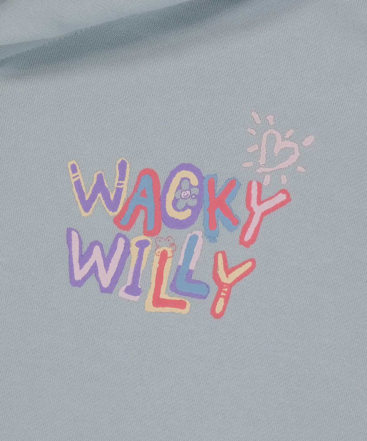 와키윌리(WACKY WILLY) 우먼스 타이포 세미오버핏 후드집업 민트