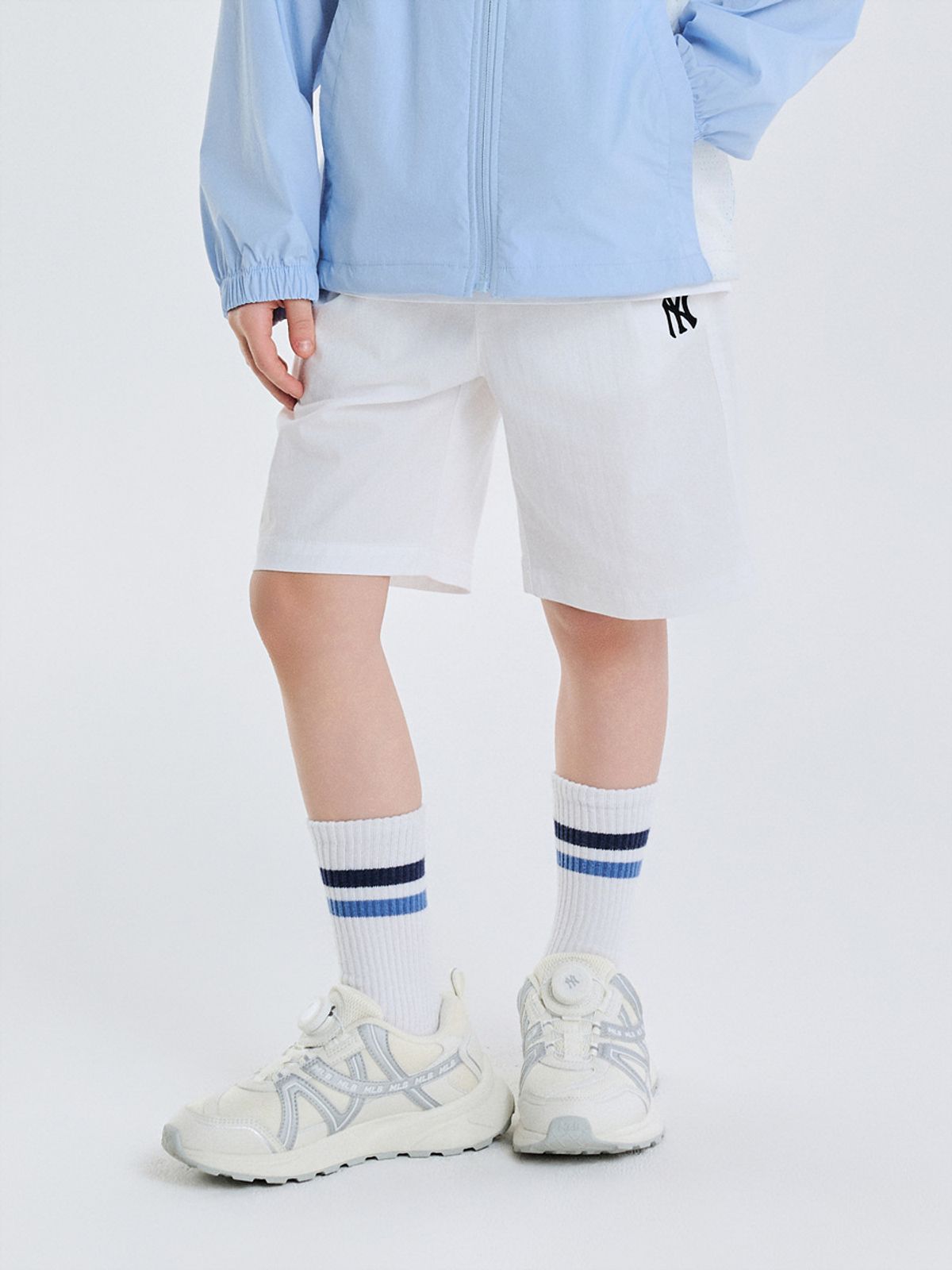 엠엘비 키즈(MLB KIDS) 베이직 5부 우븐 팬츠 NY (White)