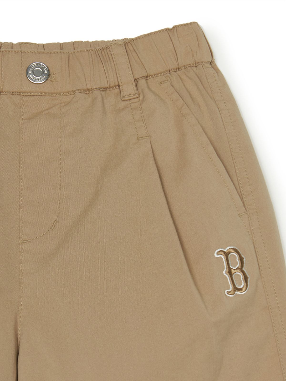 엠엘비 키즈(MLB KIDS) 베이직 5부 우븐 팬츠 BOS (Beige)