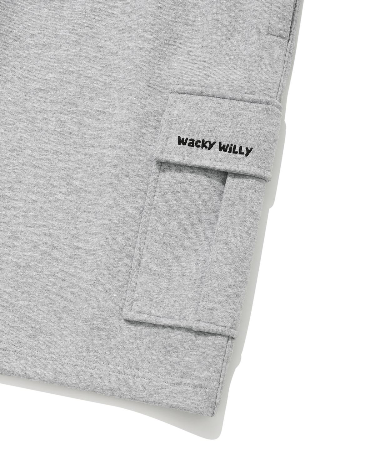 와키윌리(WACKY WILLY) 카고 스웻 숏팬츠 그레이