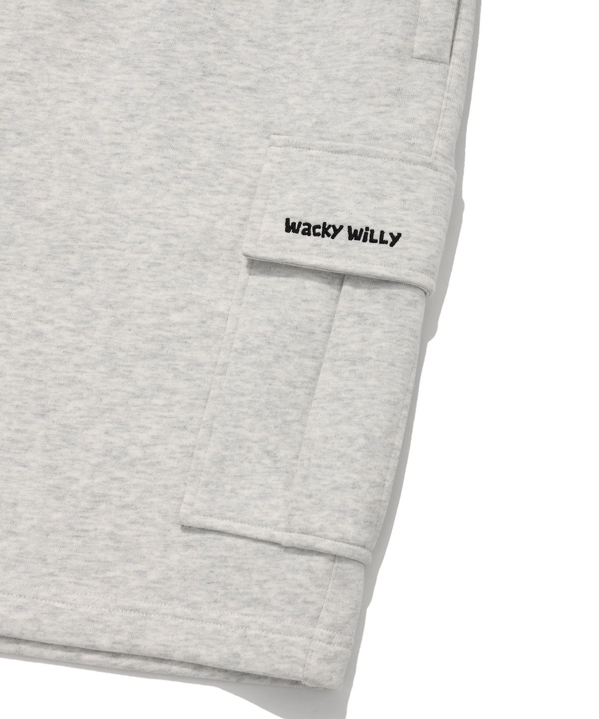 와키윌리(WACKY WILLY) 카고 스웻 숏팬츠 라이트그레이