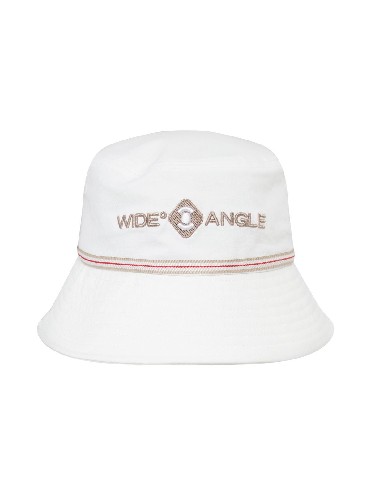 와이드앵글(WIDEANGLE) CO 배색 테잎 포인트 햇_White