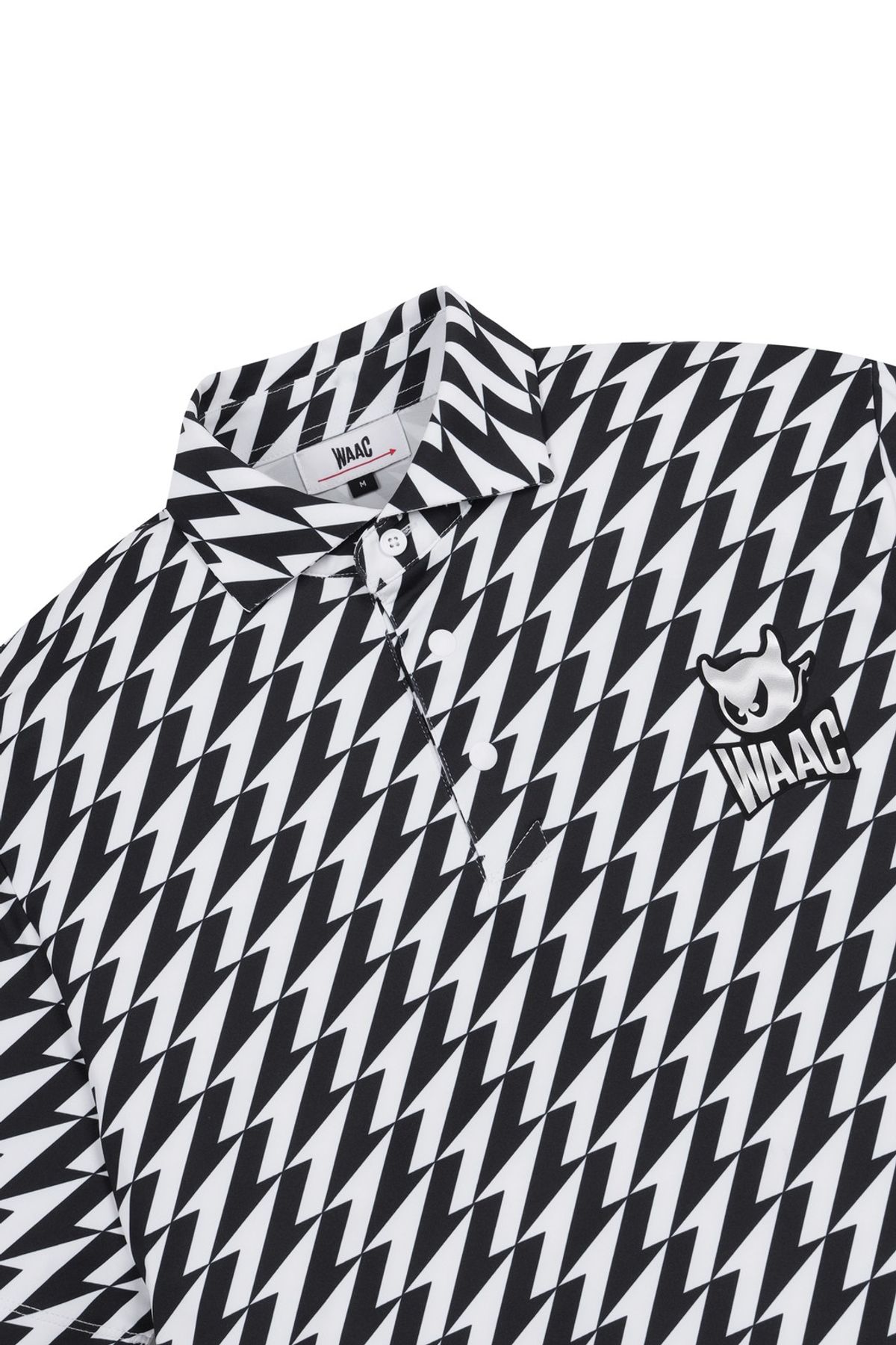 왁(WAAC) PLAYER S EDITION Men Arrow Print SS Polo_WMTCM25903BKX