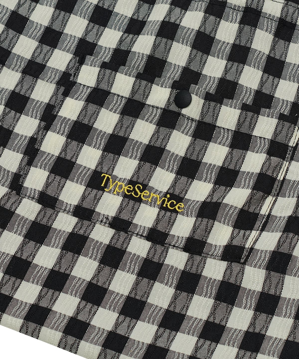 타입서비스(TYPESERVICE) Checkered Button Pocket Bag [Black]