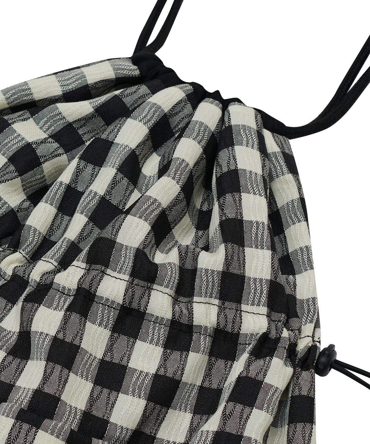 타입서비스(TYPESERVICE) Checkered Button Pocket Bag [Black]