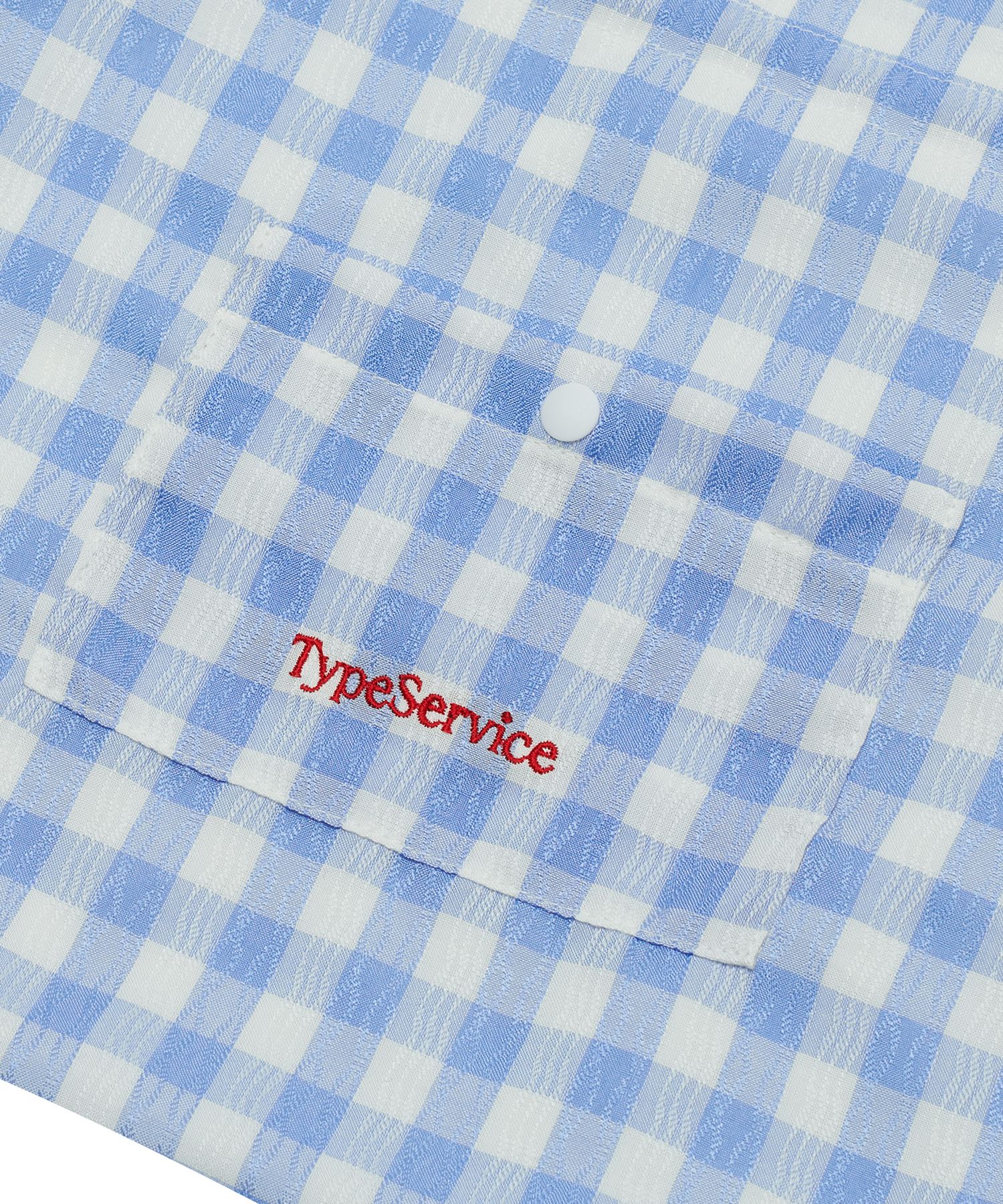 MUSINSA | TYPESERVICE Checkered Button Pocket Bag [Sky Blue]