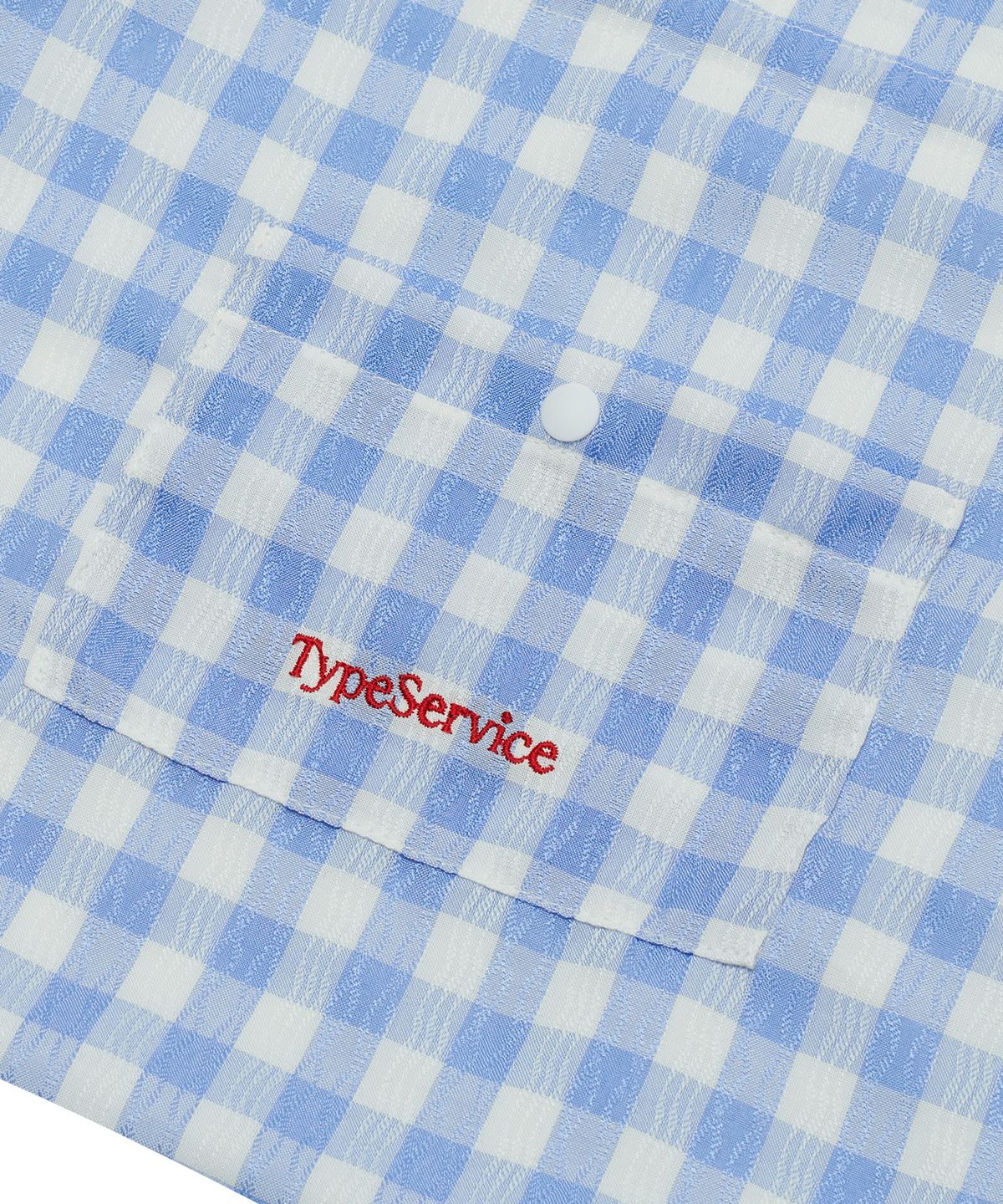 타입서비스(TYPESERVICE) Checkered Button Pocket Bag [Sky Blue]
