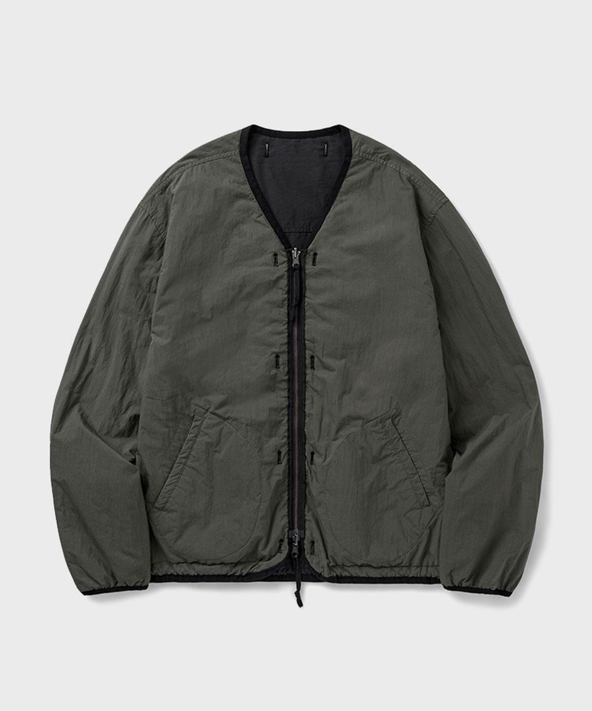 유니온블루(UNION BLUE) REVERSIBLE LINER JACKET [BLACK/KHAKI]
