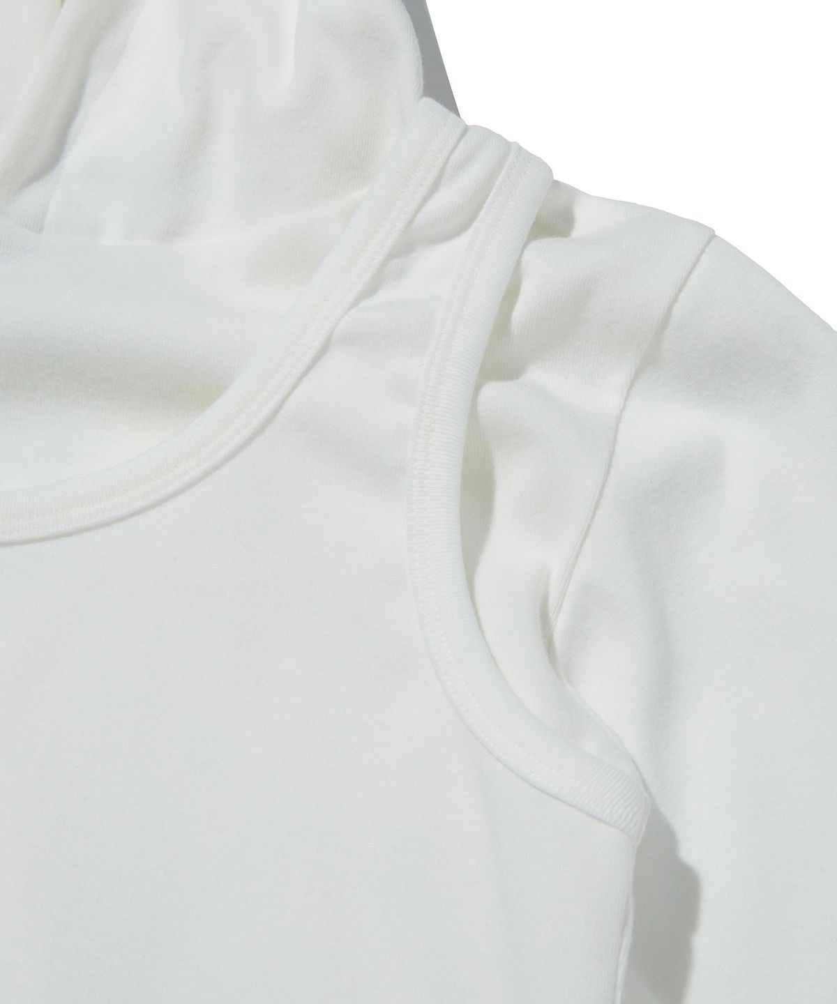 스웨이드(SUADE) LAYERED HOODIE [WHITE]