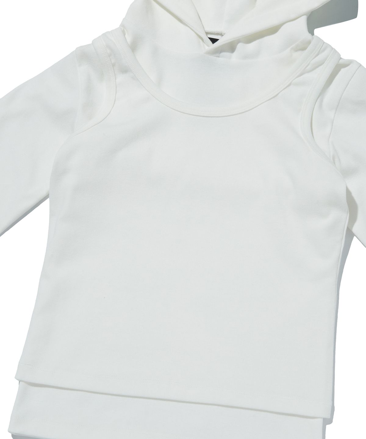 스웨이드(SUADE) LAYERED HOODIE [WHITE]