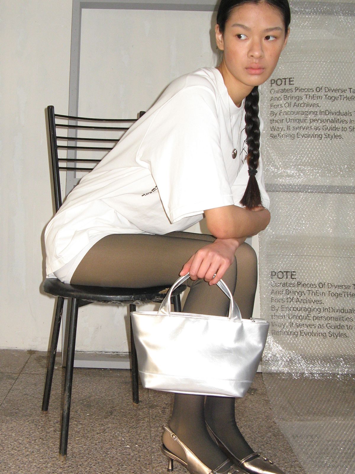 포테(POTE) 0001 Peasy Bag_Silver