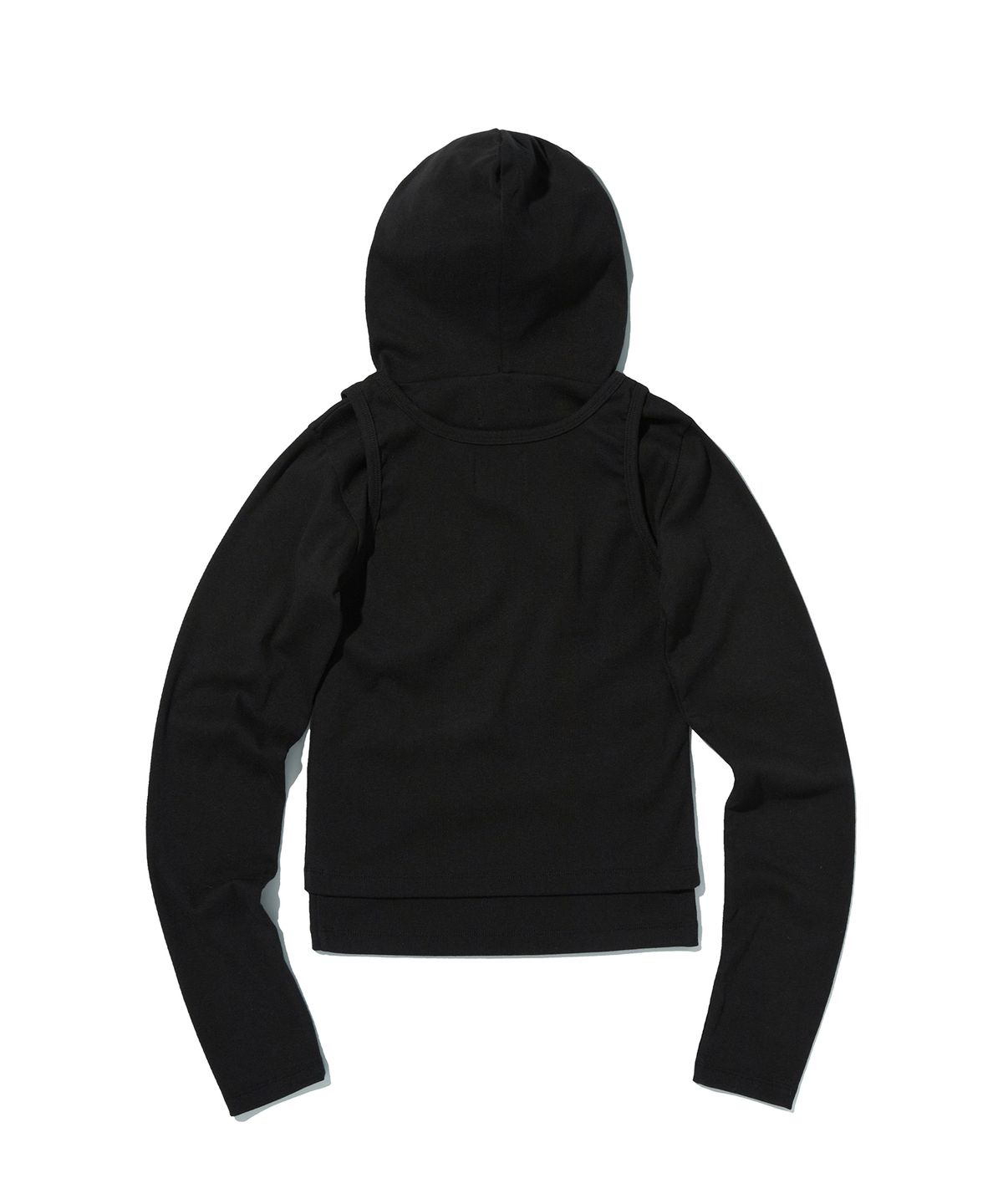 스웨이드(SUADE) LAYERED HOODIE [BLACK]