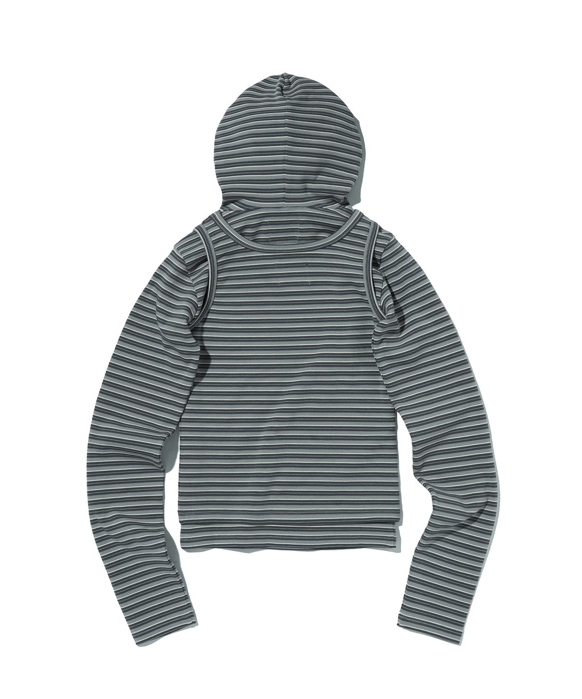 스웨이드(SUADE) LAYERED HOODIE [GRAY]
