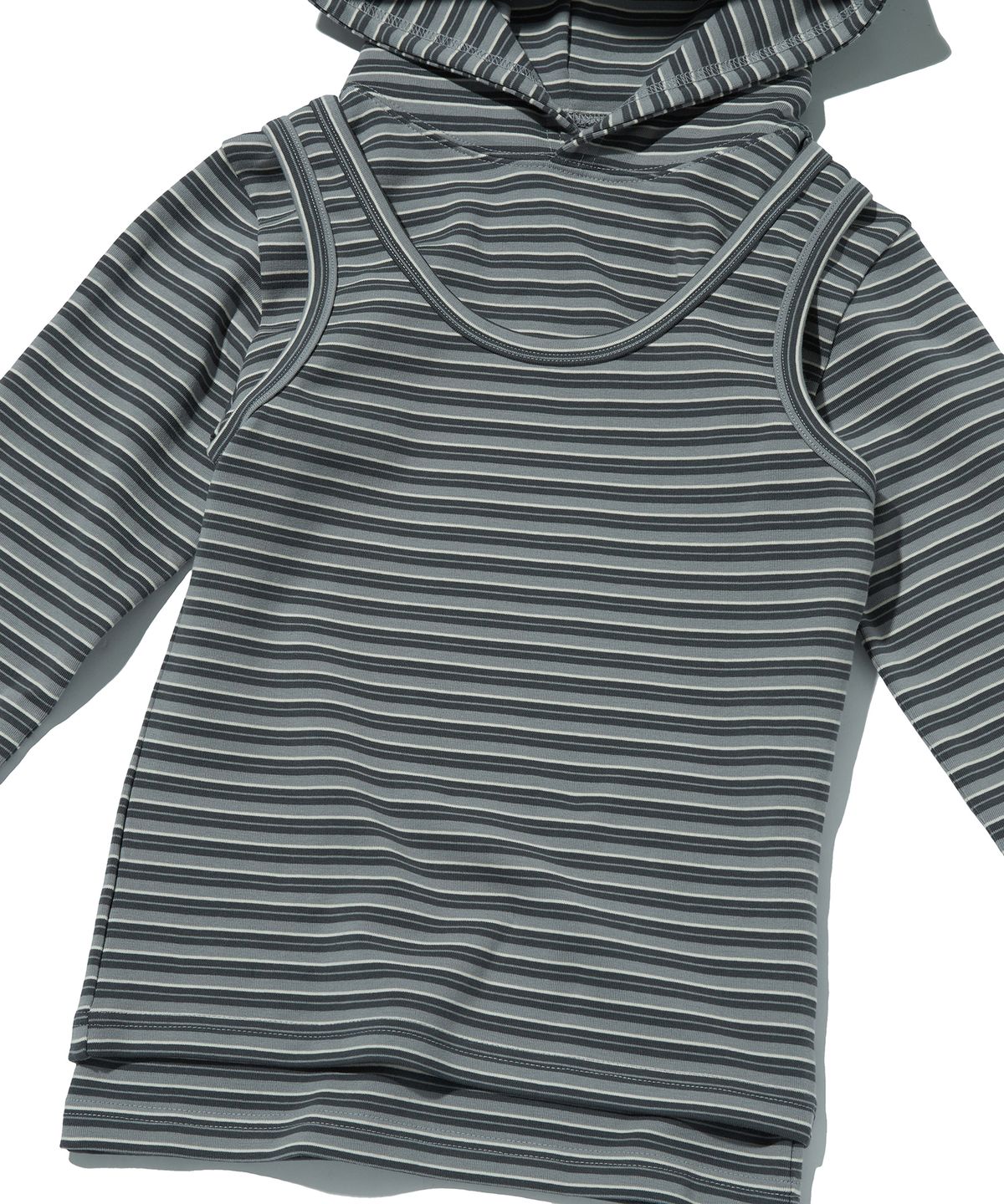 스웨이드(SUADE) LAYERED HOODIE [GRAY]