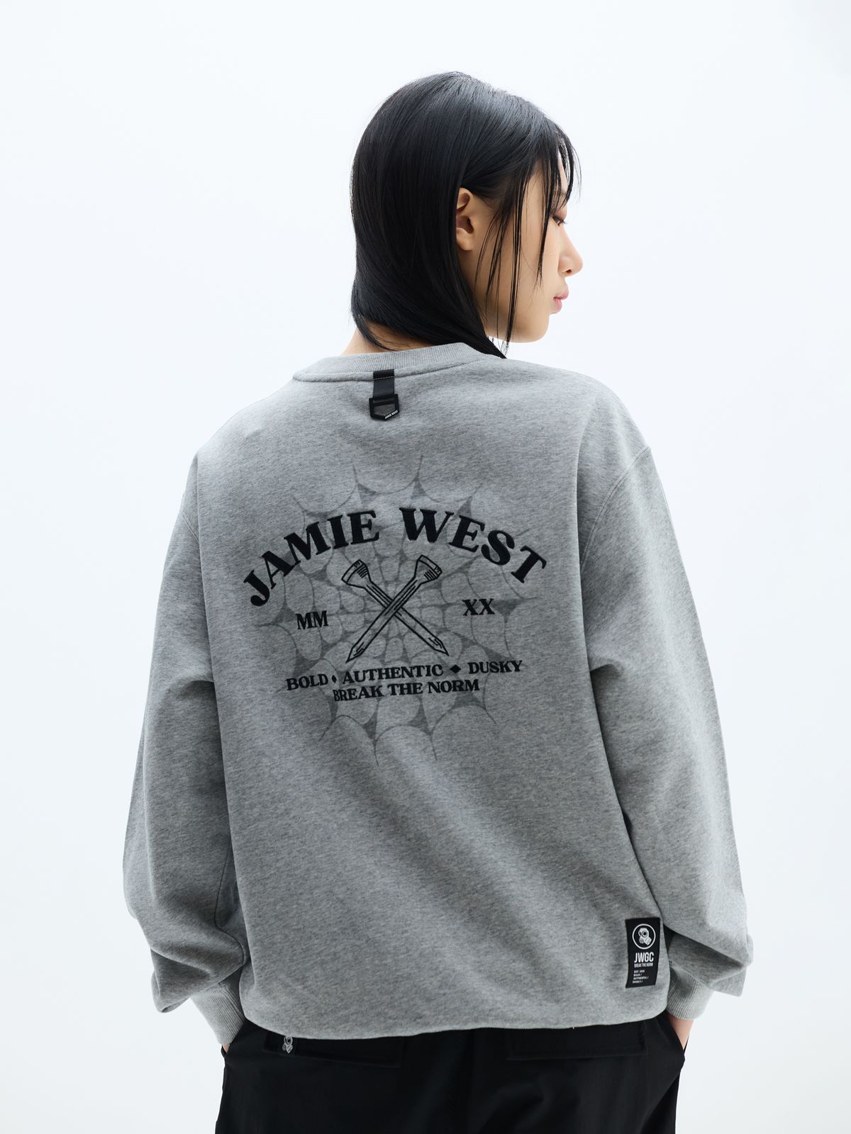 제이미웨스트(JAMIE WEST) 올드스쿨 JW 스웻셔츠 (블랙)