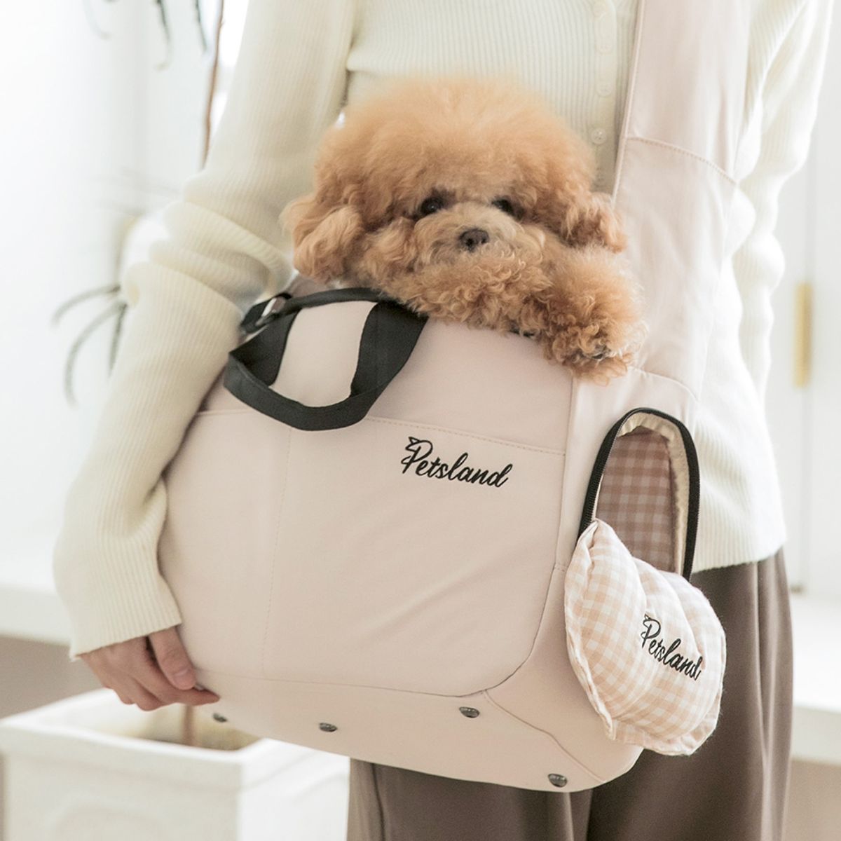 펫츠랜드(PETSLAND) 스너그슬링백 베이지/그레이 M/L