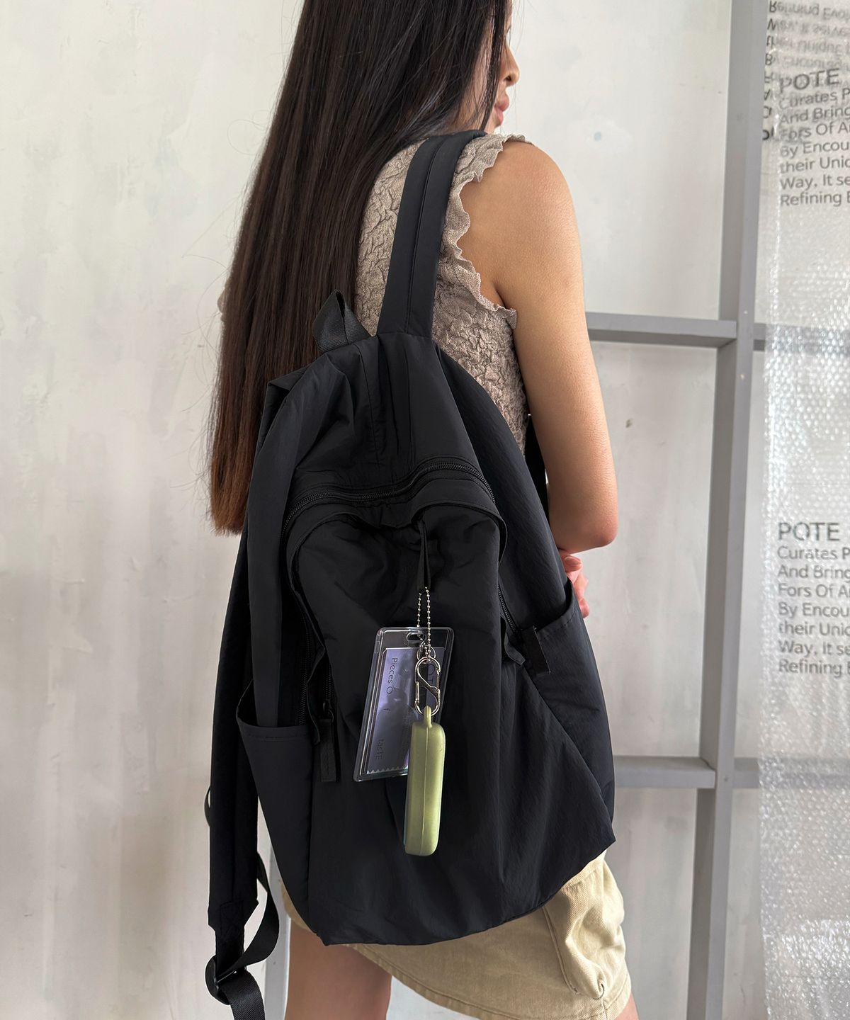 포테(POTE) [14차리오더:바로출고] 0002 HideSlot Classic Backpack_Black