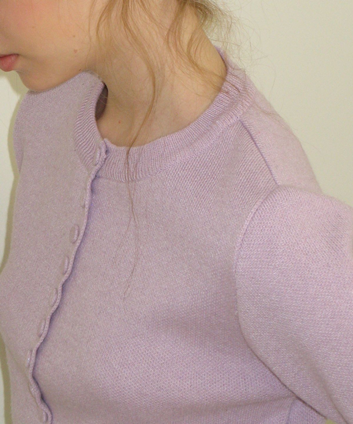 론론(RONRON) BUTTON UP KNIT CARDIGAN SOFT PURPLE