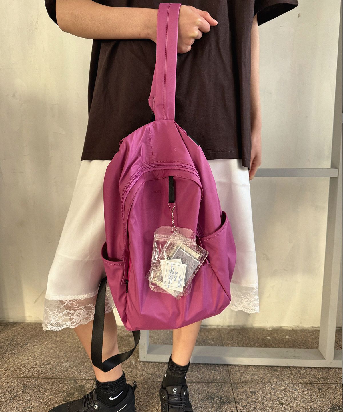 포테(POTE) [9차리오더:바로출고] 0002 HideSlot Classic Backpack_Magenta