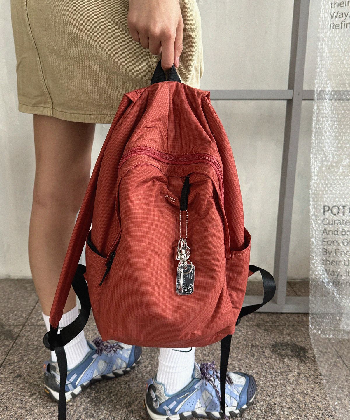 포테(POTE) [7차리오더:바로출고] 0002 HideSlot Classic Backpack_Orange Brick
